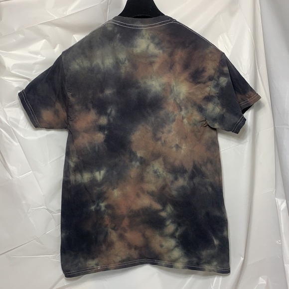 MEN’S Johnny Cash Man in Black Black Tie Dye Short Sleeve Tee Shirt Size Medium - Picture 3 of 4